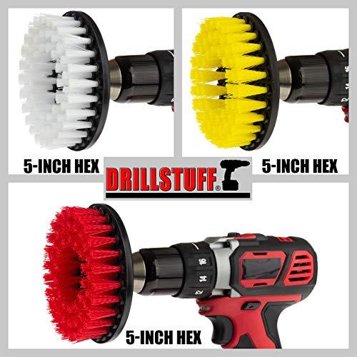 Drillstuff Cleaning Supplies - Drill Brush - Leather Cleaner - Shower Door - Upholstery - Carpet - Bathroom Accessories - Shower Cleaner - Bathtub - Tile - Outdoor - Scrub Brush - Garden - Bird Bath - Granite