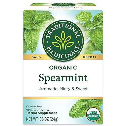 Traditional Medicinals Traditional Medicinals Tea, Organic Spearmint, Supports Everyday Wellness, Healthy & Refreshing, 48 Tea Bags (3 Pack)