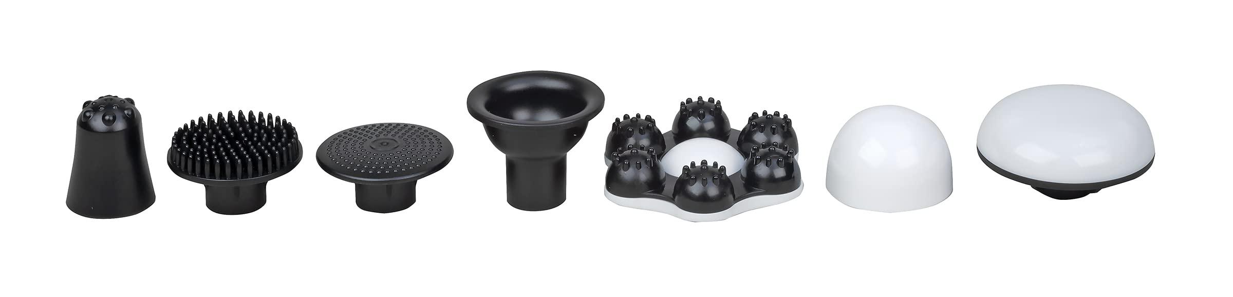 Thera Care Thera Care Deep Tissue Massager | 7 Head Attachments | 6 Massage Modes | 6 Intensity Levels | Heated Massage Option | Handheld Personal Massage Solution