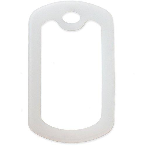 Goods For Giving Custom 2 Pack - Seizures Medical Alert ID Necklaces with Blue Custom Tags, Clear Silencers, and 30'' USA Chains