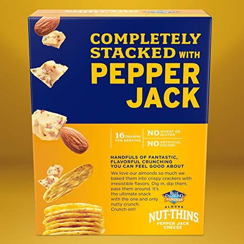 Blue Diamond Almonds Blue Diamond Almond Nut Thins Cracker Crisps, Pepper Jack Cheese, 4.25 Ounce