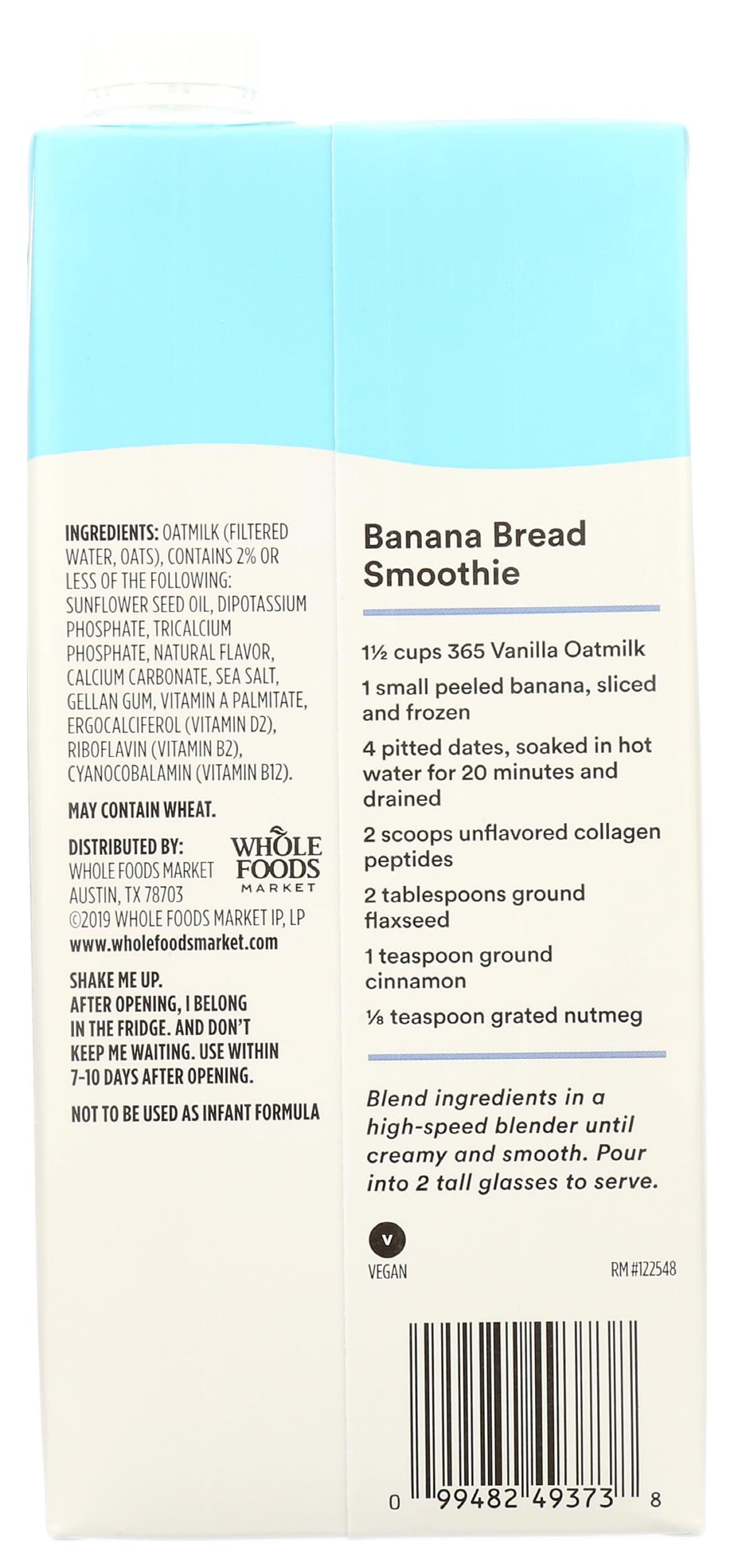 365 by Whole Foods Market 365 by Whole Foods Market, Vanilla Oatmilk, 32 Fl Oz