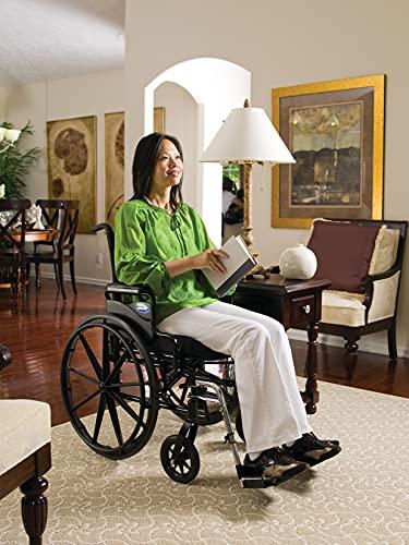 Invacare Invacare - 9SL_PTO_34749 9000 SL Durable Light Weight Wheelchair, Full-Length Arms, 18" Wide Seat, Flat Black, 9SL_34749