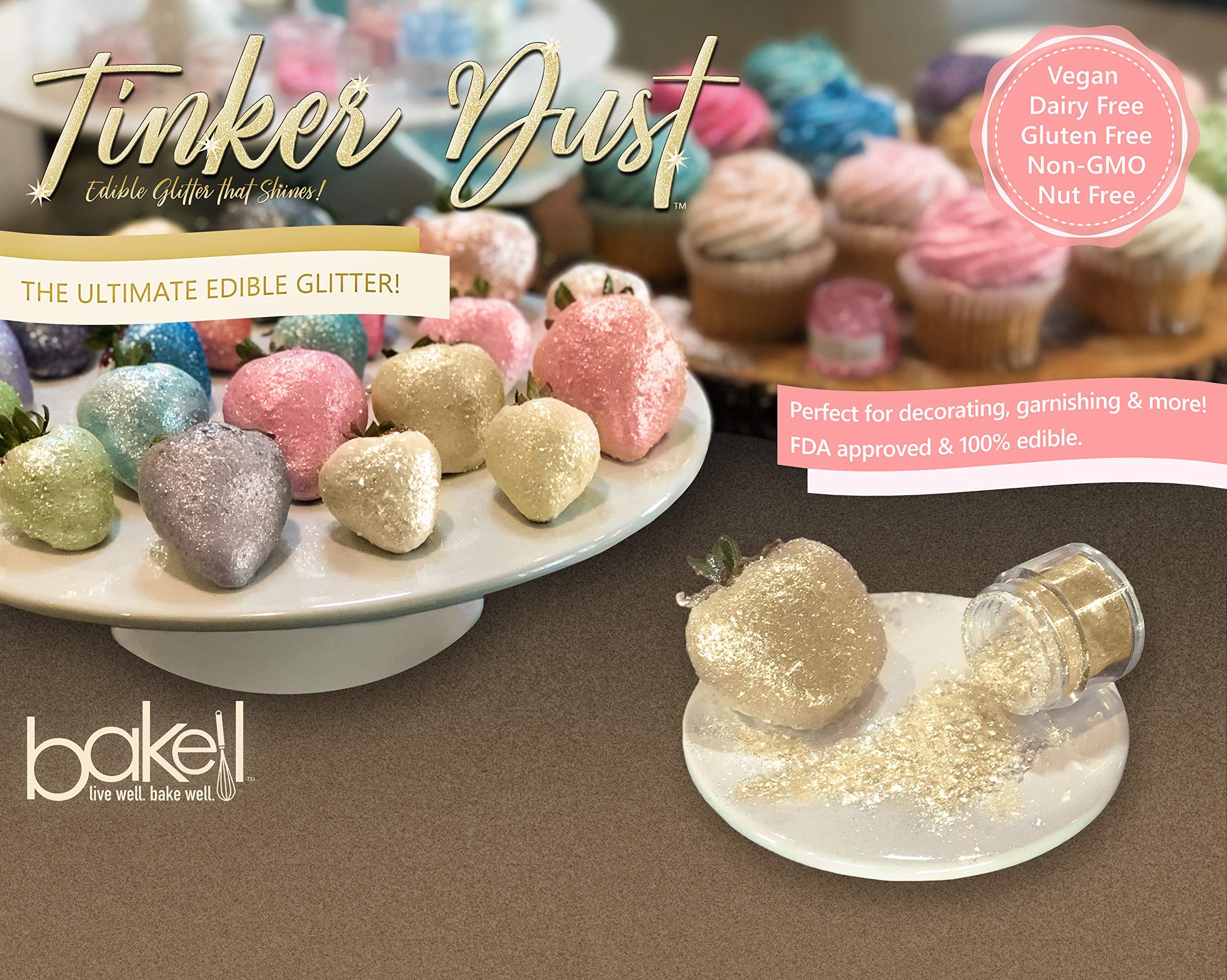 Bakell Bakell - Ivory Tinker Dust (5g, 1x Jar) Edible Glitter for Food, Desserts, and Beverages!