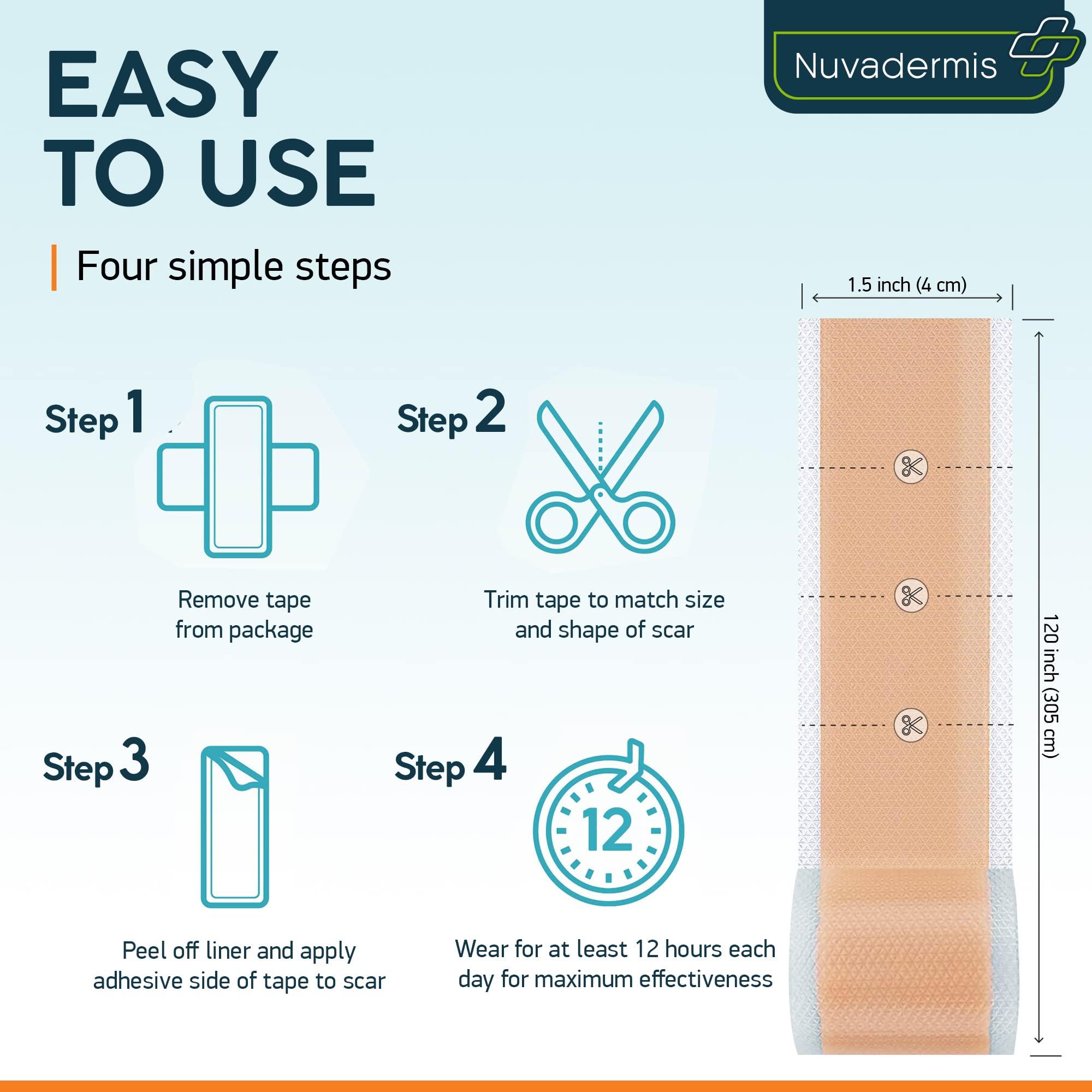 NUVADERMIS Nuvadermis Scar Care Bundle - Advanced Scar Gel 2 Pk & Silicone Scar Tape 1 Pk