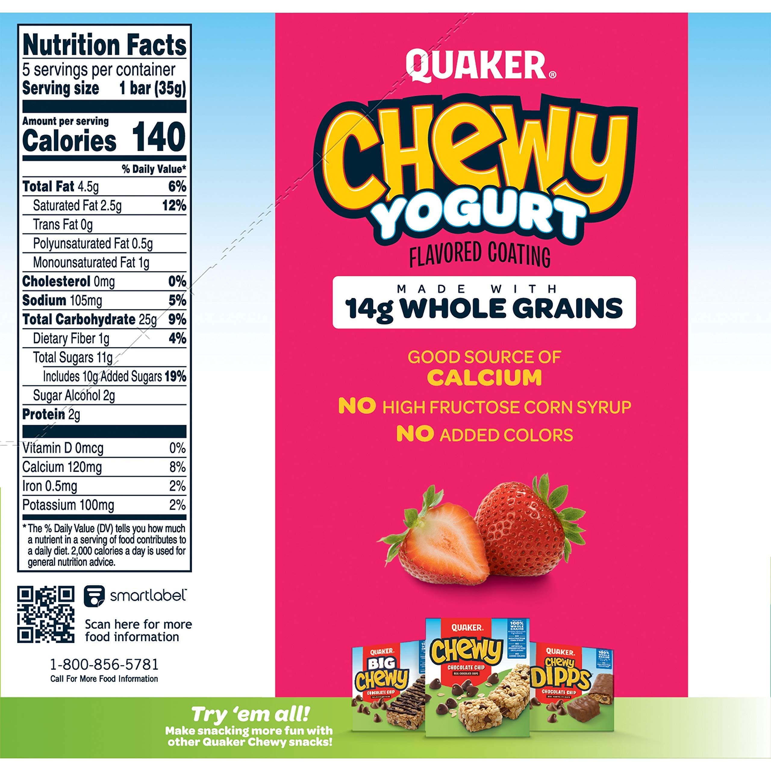 Quaker Quaker Chewy Yogurt Granola Bar, Strawberry 5 Count (Pack of 1)