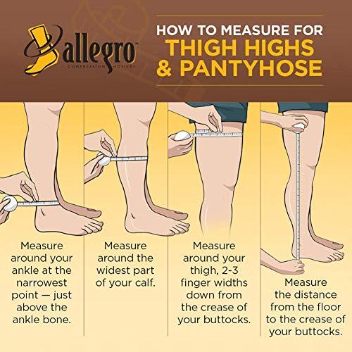 Allegro Compression Hosiery Allegro 20-30mmHg Premium Sheer Compression Pantyhose for Office, Work, Comfortable Support Garments for Women