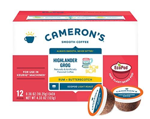 Cameron's Coffee Cameron's Coffee Single Serve Pods, Flavored, Highlander Grog, 12 Count (Pack of 6)