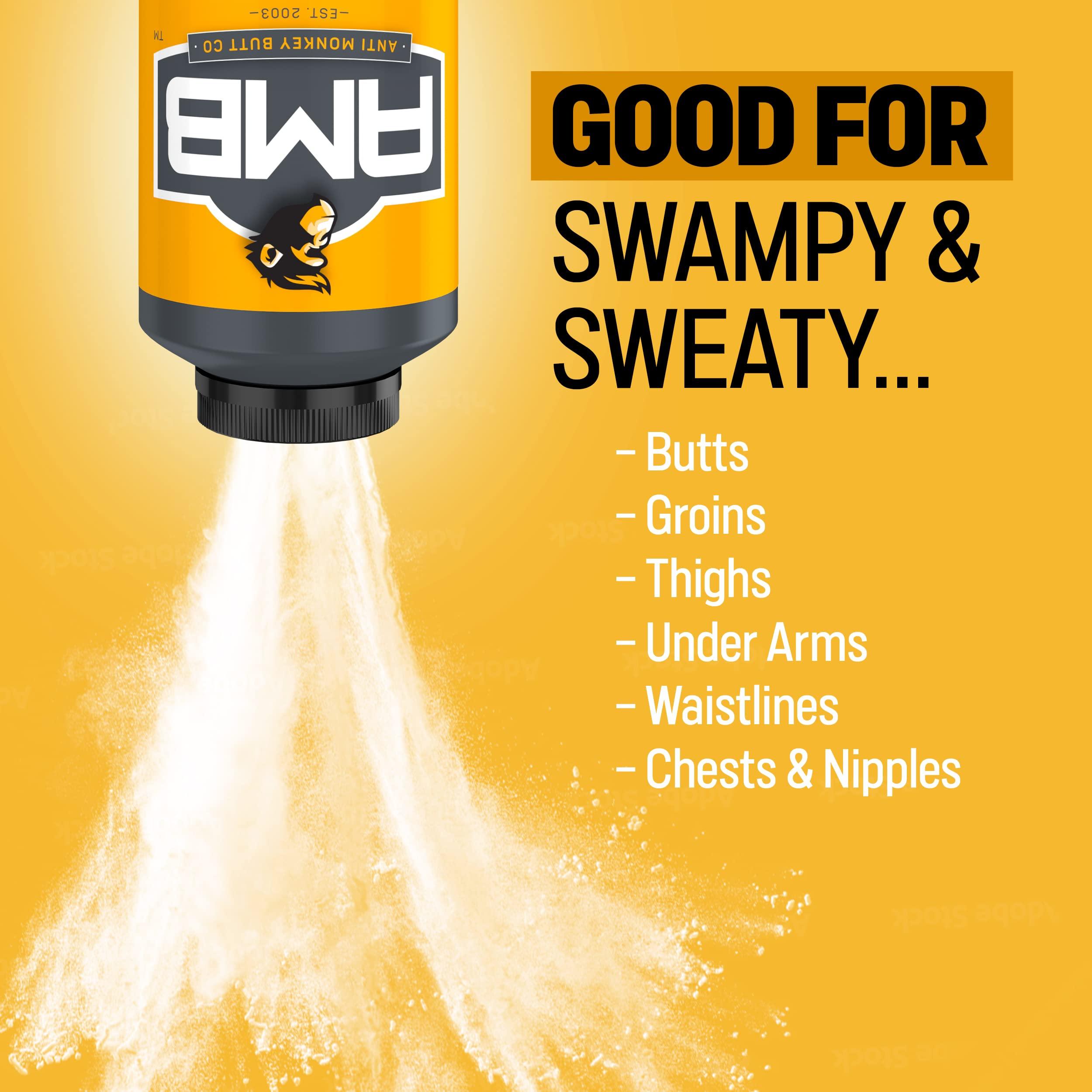 Anti Monkey Butt Anti Monkey Butt Body Powder for Women and Men Anti Chafing and Anti Itch Foot Powder with Calamine, Absorbs Sweat and Fights Friction, Talc Free Hypoallergenic Formula, 8 oz