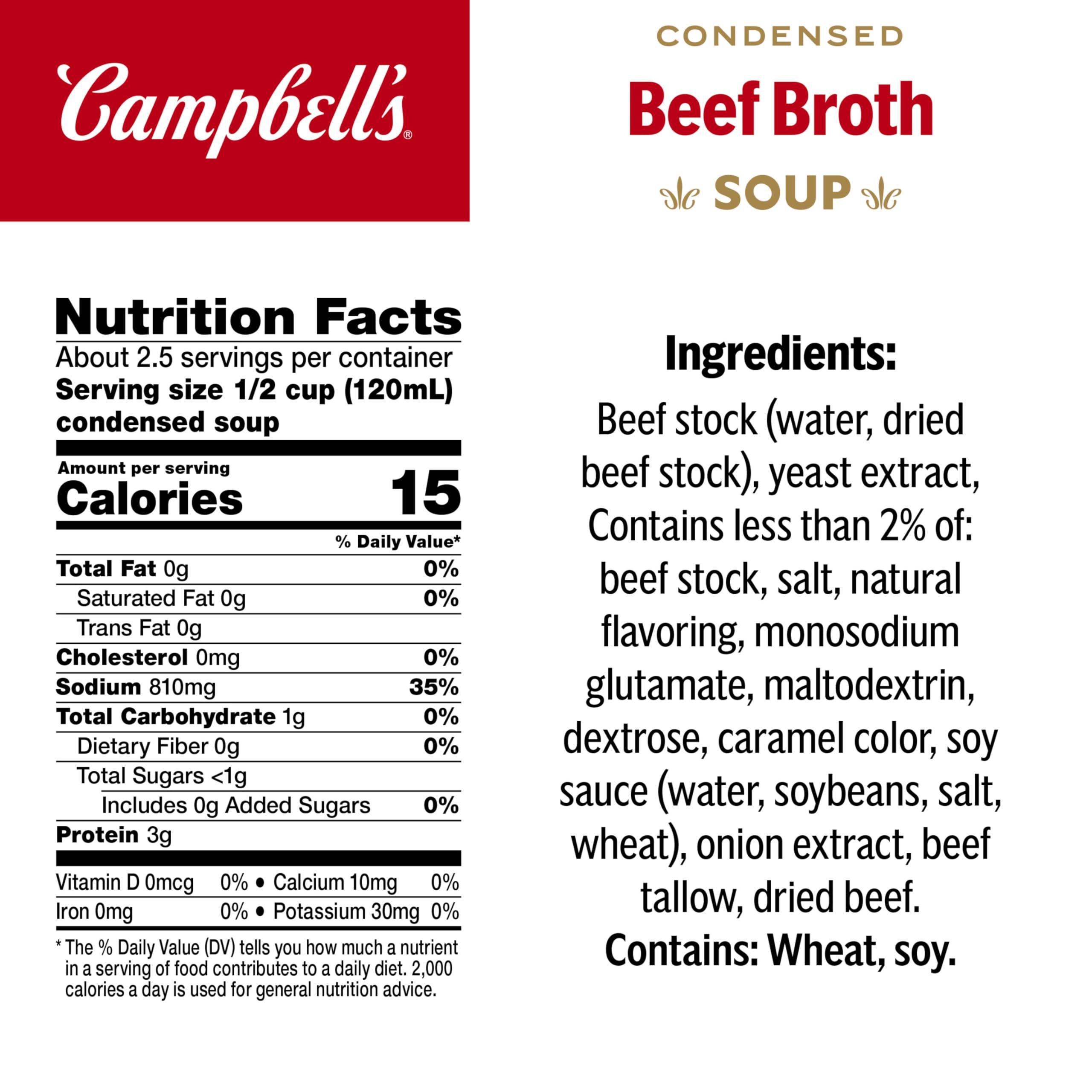 Campbell's Campbell\'s Condensed Beef Broth, 10.5 Ounce Can (Case of 12)