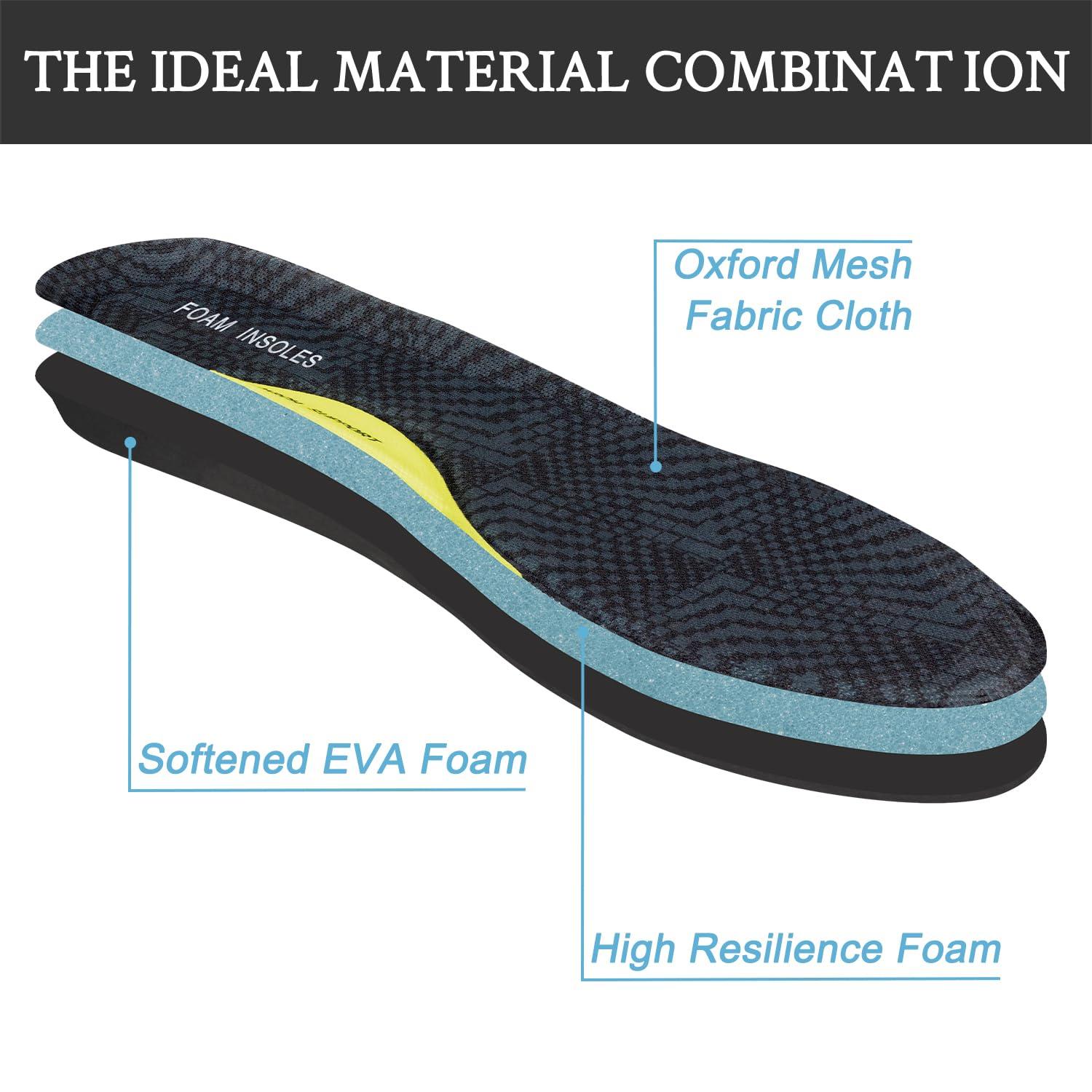 Endoto Endoto Memory Foam Insoles for Skechers Shoes, Replacement Breathable Inserts for Men Orthotic with Extra Cushioned Arch Support to Absorb Shock & Relieve Foot Pain(US Size:M11.5-45.5 EU)
