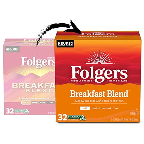 FOLGERS K CUPS Folgers Breakfast Blend Mild Roast Coffee, 128 Keurig K-Cup Pods