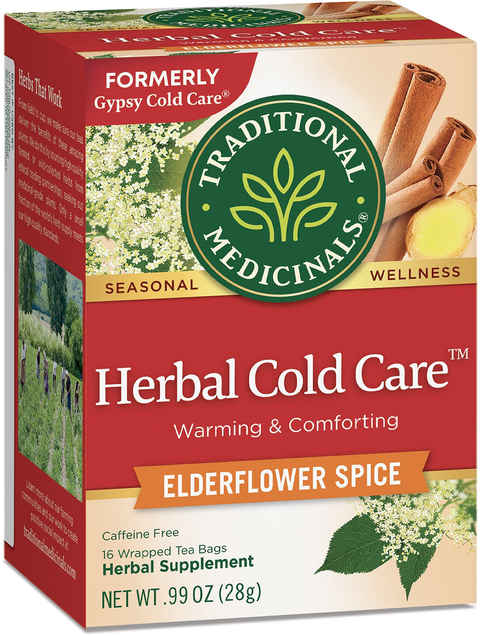 Traditional Medicinals Traditional Medicinals Tea, Organic Herbal Cold Care, Providing Soothing Comfort, 16 Tea Bags