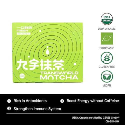 Jiuyu Authentic Ceremonial Matcha USDA Organic Premium Matcha Green Tea Powder for Drinking and Latte 100% Pure No Additives