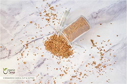 Organic Way Organic Way Premium Cinnamon Cassia Cut & Sifted (Cinnamomum cassia) - Adds Flavour & Aroma | Organic & Kosher Certified | Vegan, Non GMO & Gluten Free | USDA Certified | Origin - India (1LBS / 16OZ)