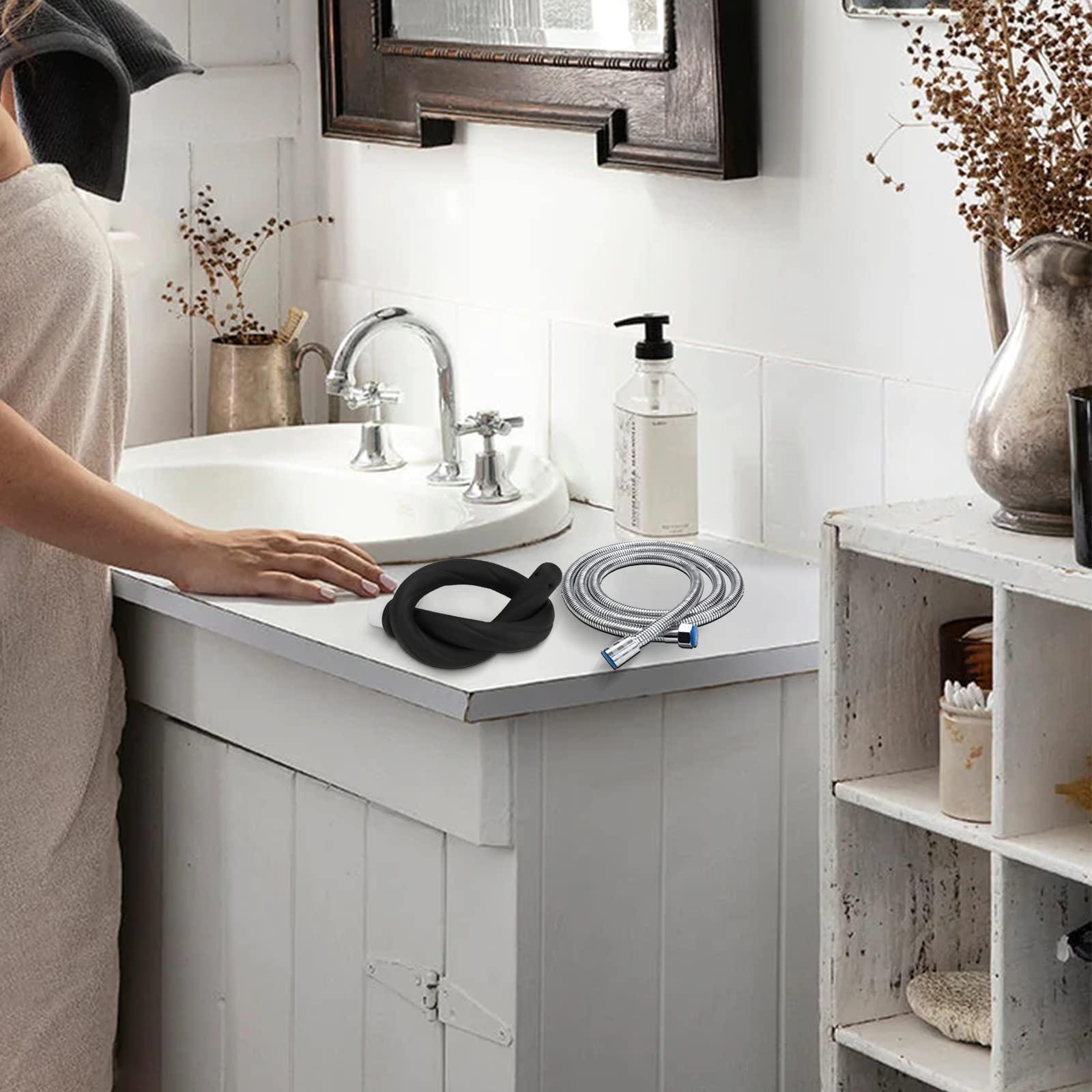 JIELUO Shower Enema Douche Nozzles for Men and Women, 4 Holes Water Spray Comfortable Silicone Nozzles Enema Attachment, Reusable Shower Enema Hose