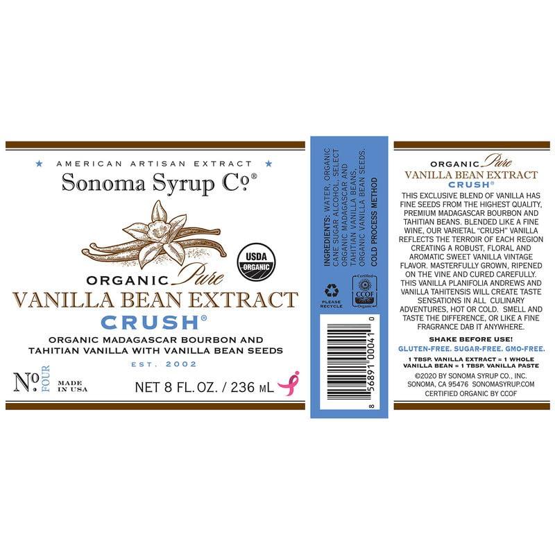Sonoma Syrup Co Sonoma Syrup Co Organic Pure Vanilla Bean Extract "Crush", 8 oz