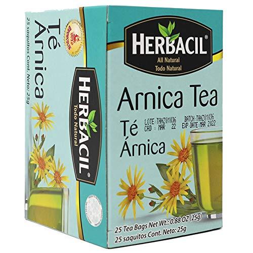 Herbacil Herbacil Arnica Tea, Caffeine-Free, 3-Pack, 0.88 Oz, 25 Tea Bags, Boxes (75 Tea Bags)