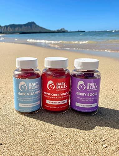 Baby Blues Baby Blues Postpartum Pack (Pack of 3) - Vitamin Kit for New Moms: Hair, Energy, and Immunity Support - Assorted Flavors - Non GMO, Gluten-Free Supplements