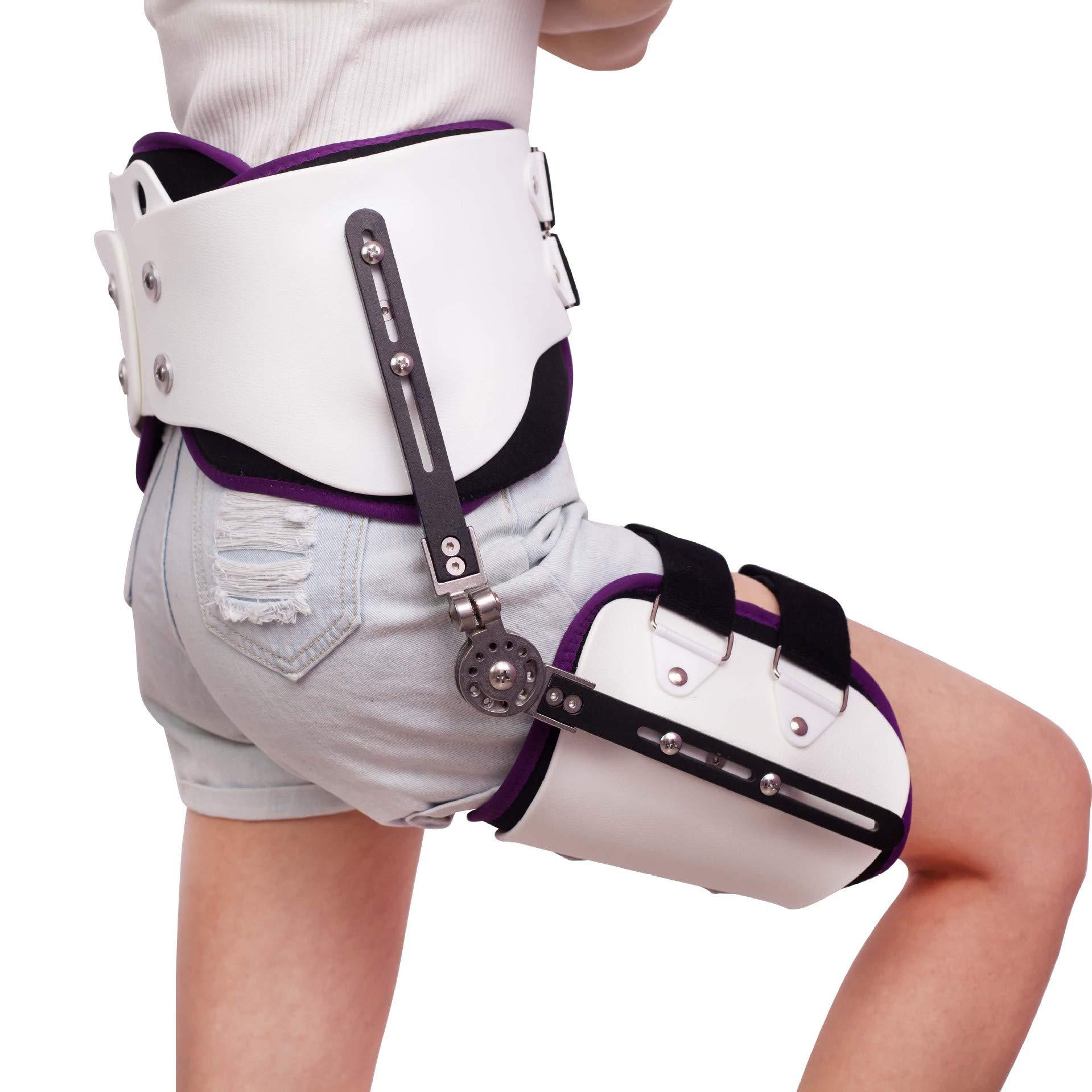 XJZHANG XJZHANG Adjustable Hip Joint Abduction Bracket Hip ROM Hinged Leg Brace Orthosis Stabilizer Hip Joint Femoral Brace Protector for Femoral Fracture