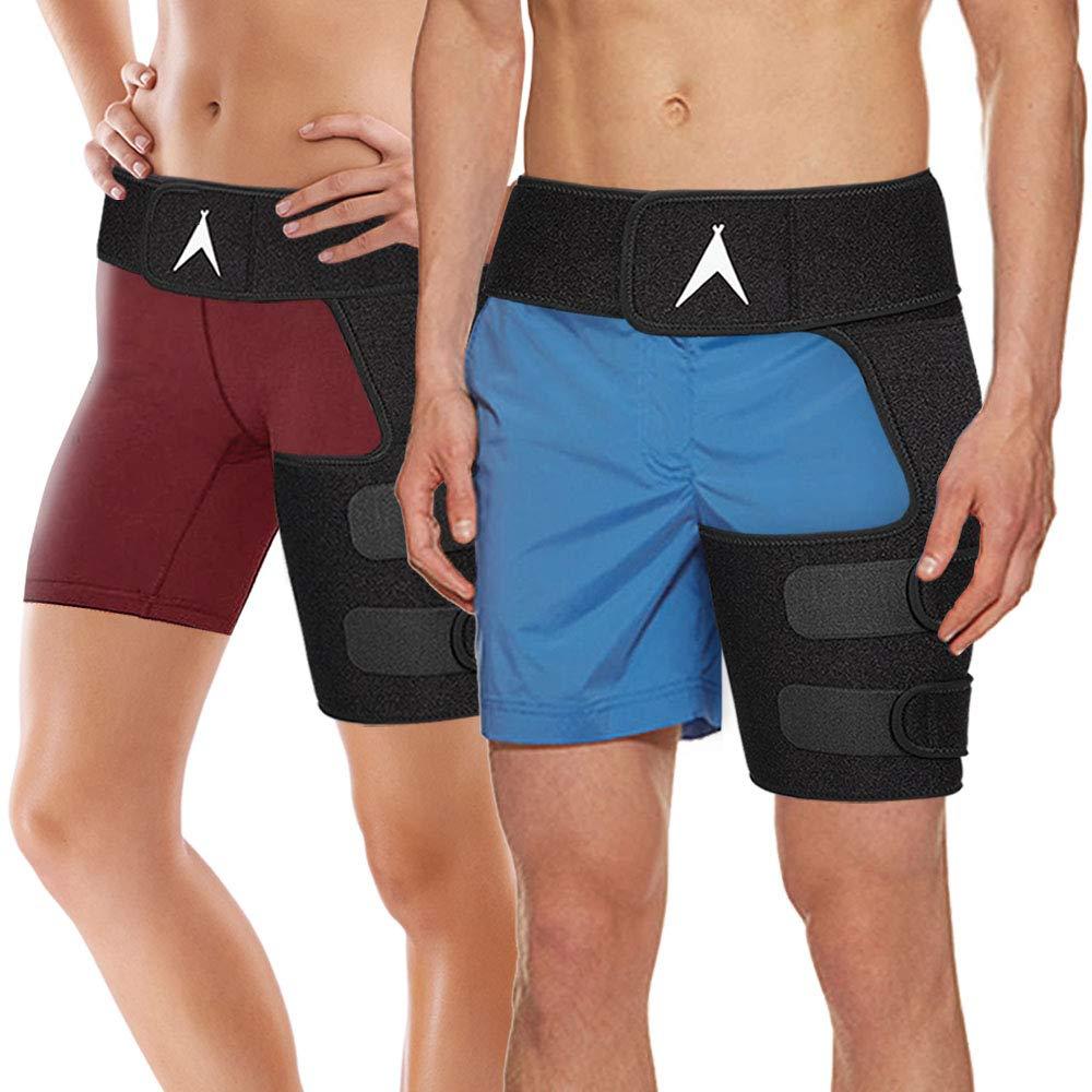 Action Tribex Action Tribex ATX Hip Brace for Sciatica Pain Relief Devices Adjustable Ortho Groin Compression Wrap, Hamstring & Thigh Brace for Women & Men Support for Sciatica Pain Relief Brace (M-L (Left/Right Leg))
