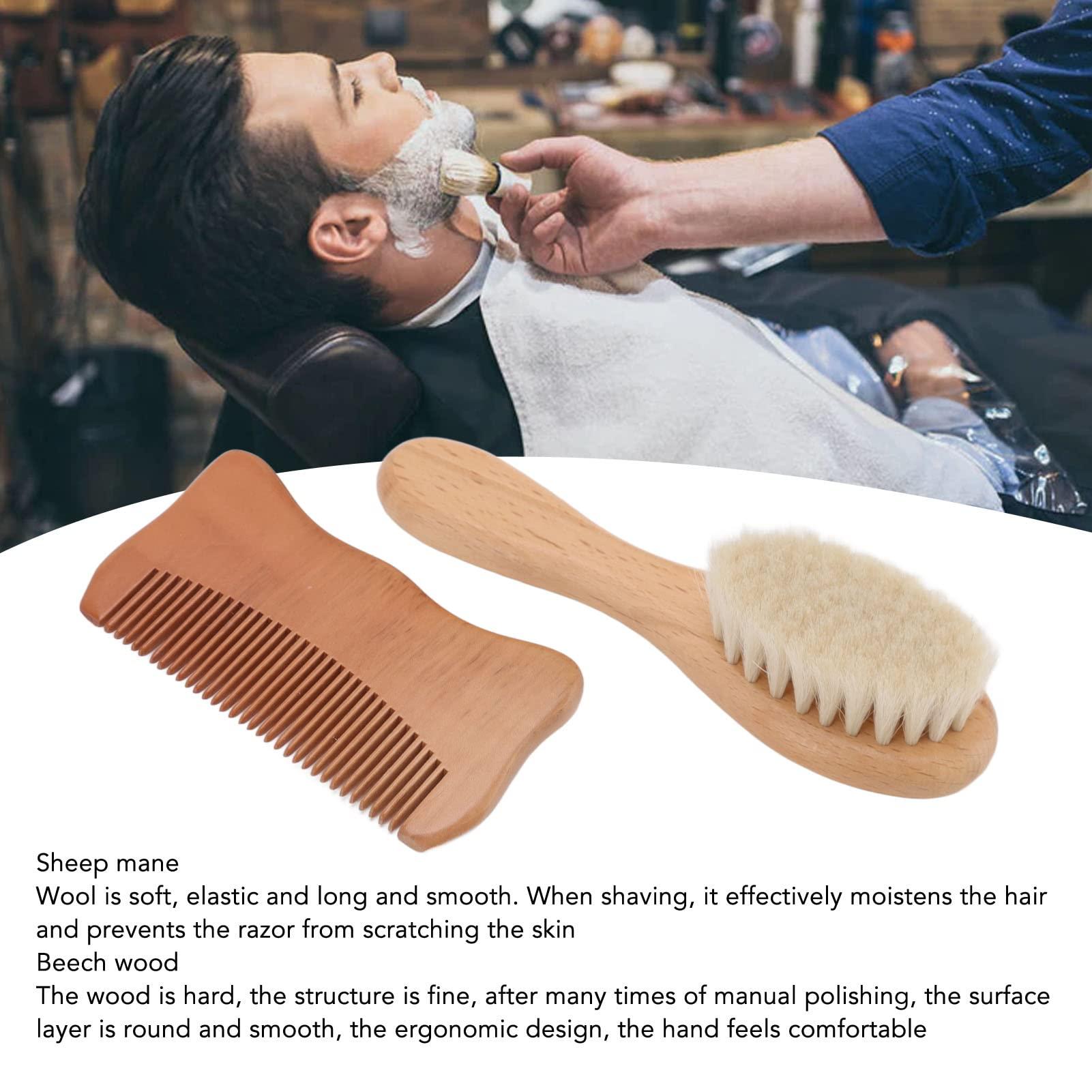 Vomeko Vomeko Wooden Baby Hair Brush and Comb Set - Baby Bathing Wood Comb, Wool Brush for Infants, N atural Bristle Baby Brush, Perfect Infant Hair Care and Grooming Set