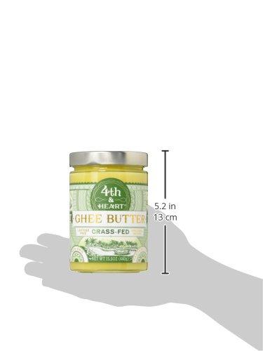 4th & Heart 4th & Heart Original Ghee Original Grass Fed Ghee Butter by , (2 x 16oz Jars), Keto, Pasture Raised, Non-GMO, Lactose and Casein Free, Certified Paleo, 32 Ounce (Pack of 2)