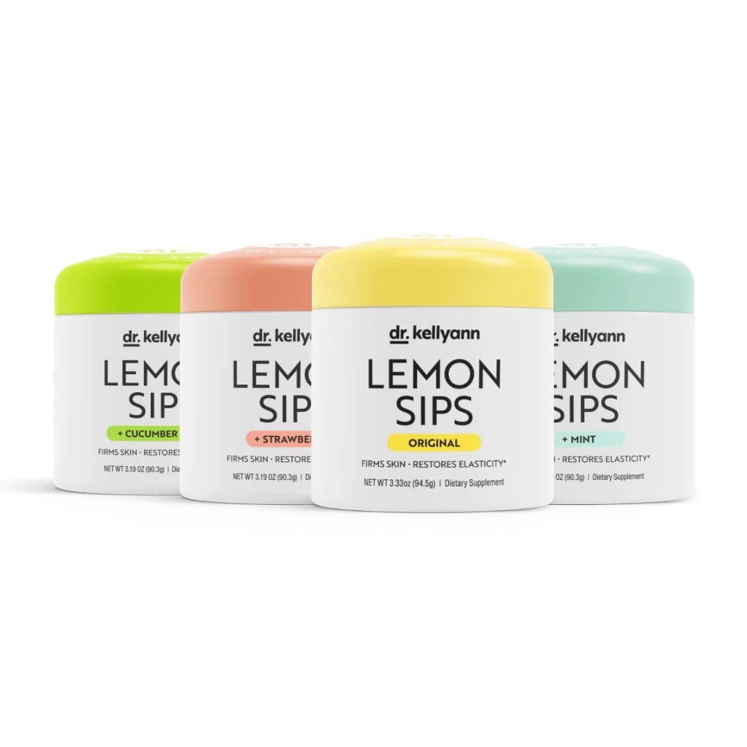 Dr. Kellyann Dr. Kellyann Lemon Sips Citrus Drink Mix (21 Servings) Cucumber Lime Flavor, Sugar-Free Detox, Hydrates & Firms Skin, 1 Pack