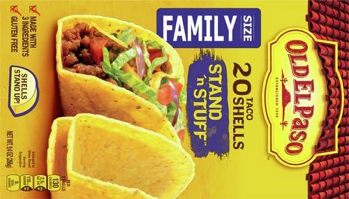 Old El Paso Old El Paso Stand \'N Stuff Taco Shells, Gluten Free, Family Size, 20-count (Pack of 5)