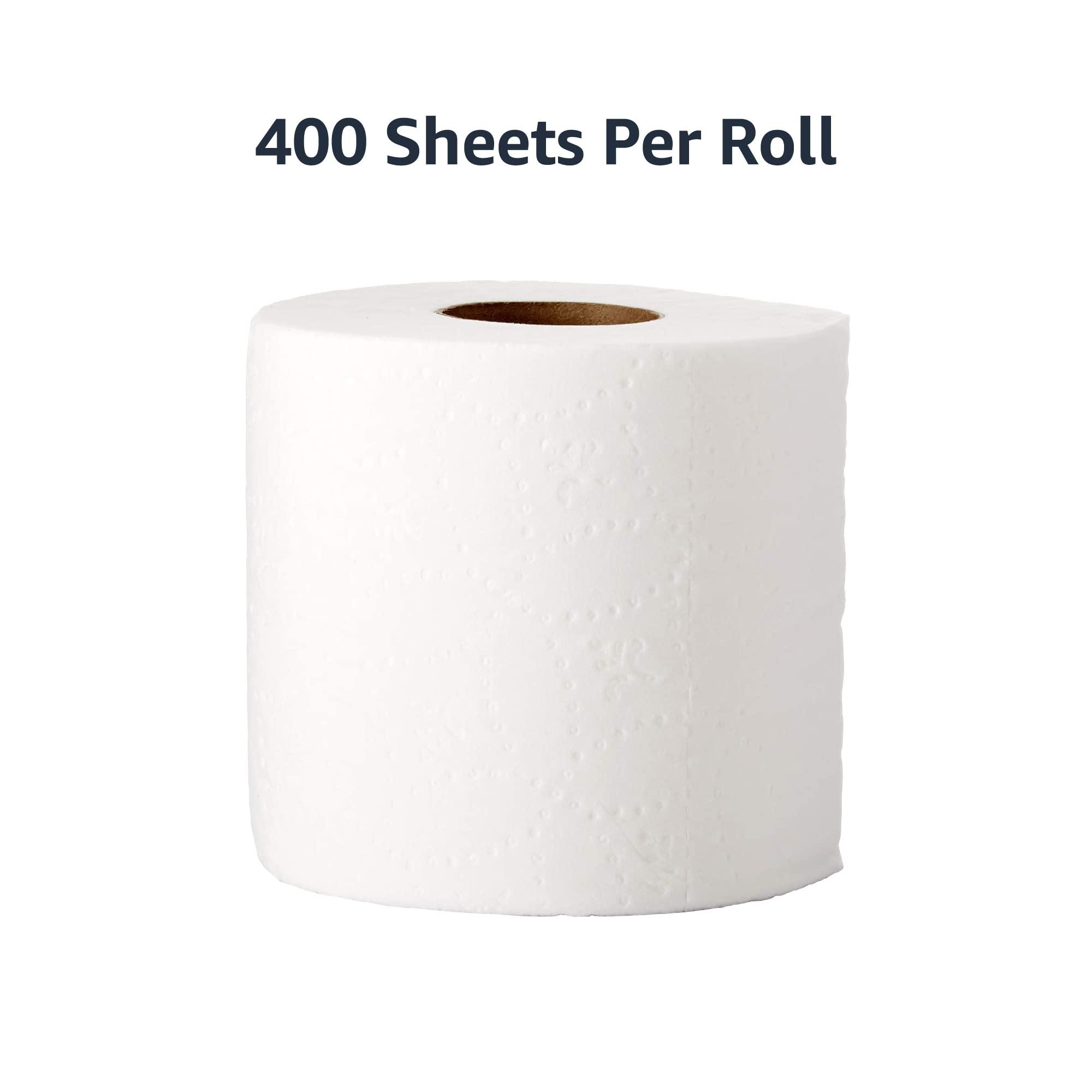 AmazonCommercial AmazonCommercial 2-Ply White Ultra Plus Individually Wrapped Toilet Paper/Bath Tissue (416975)|Bulk | Septic Safe | FSC Certified | 400 Sheets per Roll (80 Rolls)(4.1 x 3.5 Sheet)