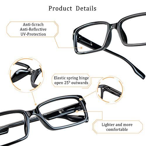 VisionGlobal VisionGlobal 4 Pairs Reading Glasses, Blue Light Blocking Glasses, Computer Reading Glasses for Men(Colors, 3.50 Magnification)