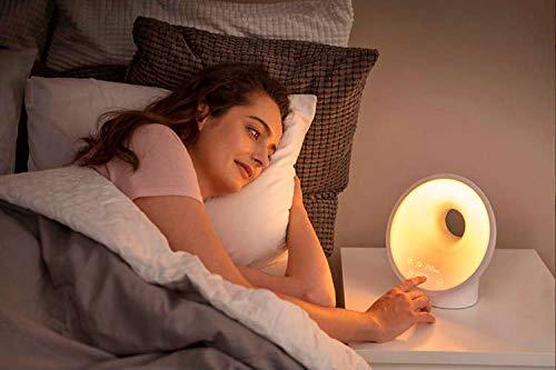 Philips SOMNEO Sleep & Wake-Up Light Therapy Lamp Sunrise Alarm and Sunset Fading Night Light, White (HF3651/60) image-3