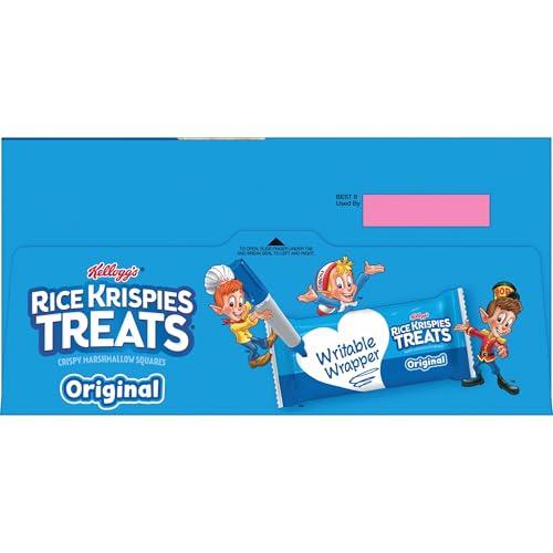 RICE KRISPIES TREATS Rice Krispies Treats Crispy Marshmallow Squares, Kids Snacks, Snack Bars, Original, 12.4oz Box (16 Bars)
