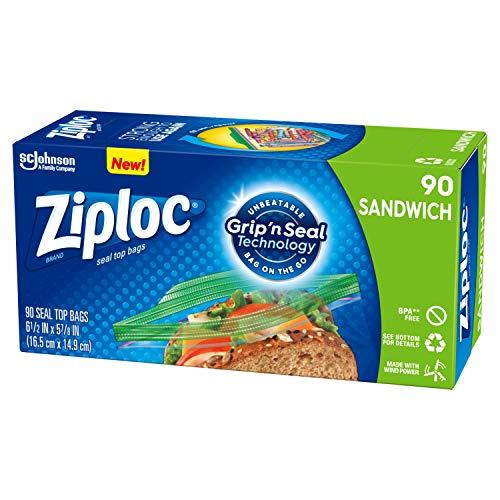Ziploc Ziploc Sandwich Bags with New Grip 'n Seal Technology, 90 Count