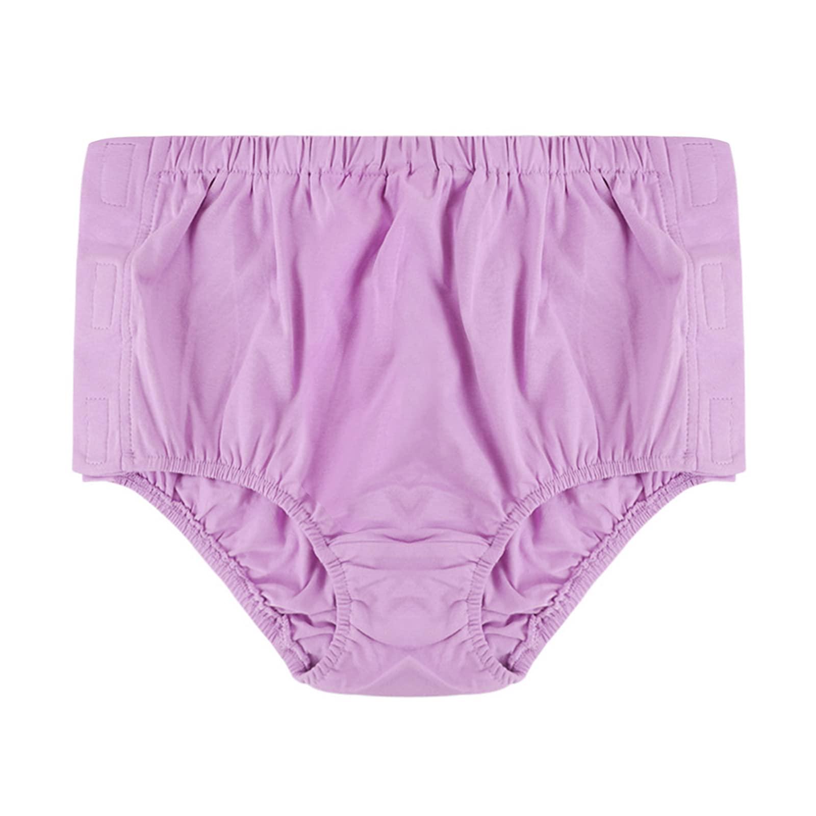 BXT Tear Away Post Surgery Underwear Side Open Extra Large Briefs for Fracture Patients Elderly Limited Mobility Bedridden Light Purple