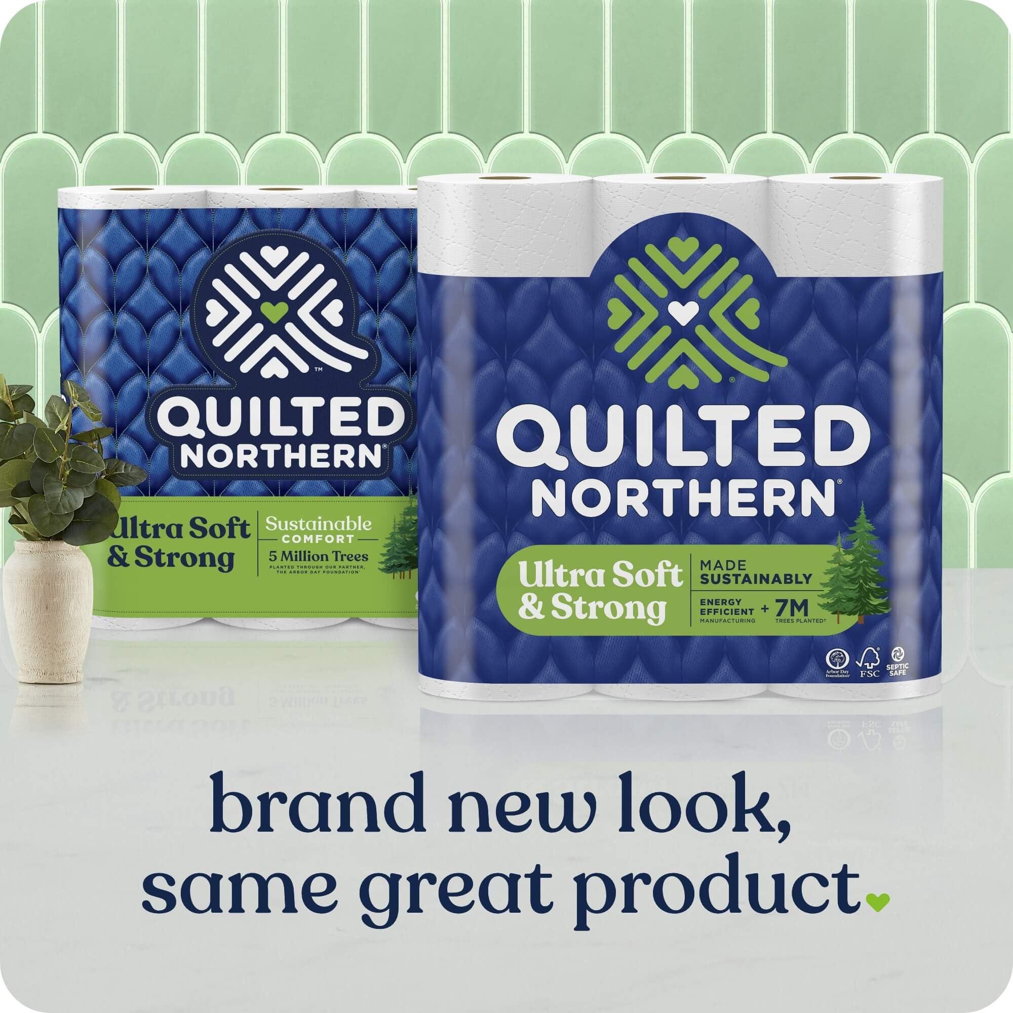 Quilted Northern Quilted Northern Ultra Soft & Strong Toilet Paper, 18 Mega Rolls = 72 Regular Rolls, 5X Stronger*, Premium Soft Toilet Tissue with Recyclable Paper Packaging