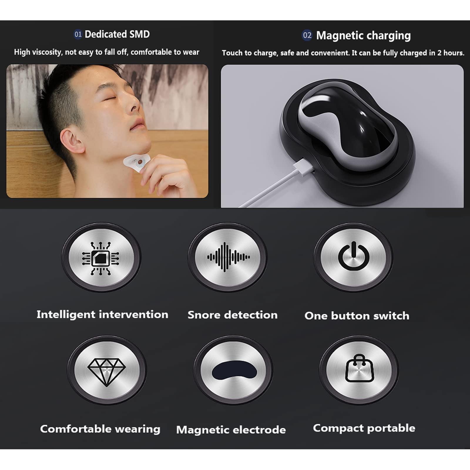 Walkervo Walkervo Laryngeal Snoring Device Sleep Aid Device Snore Stopper Electric Anti Snoring Device Careful Low-noise Design USB Rechargeable Snore Stopper Solution for Men And Women