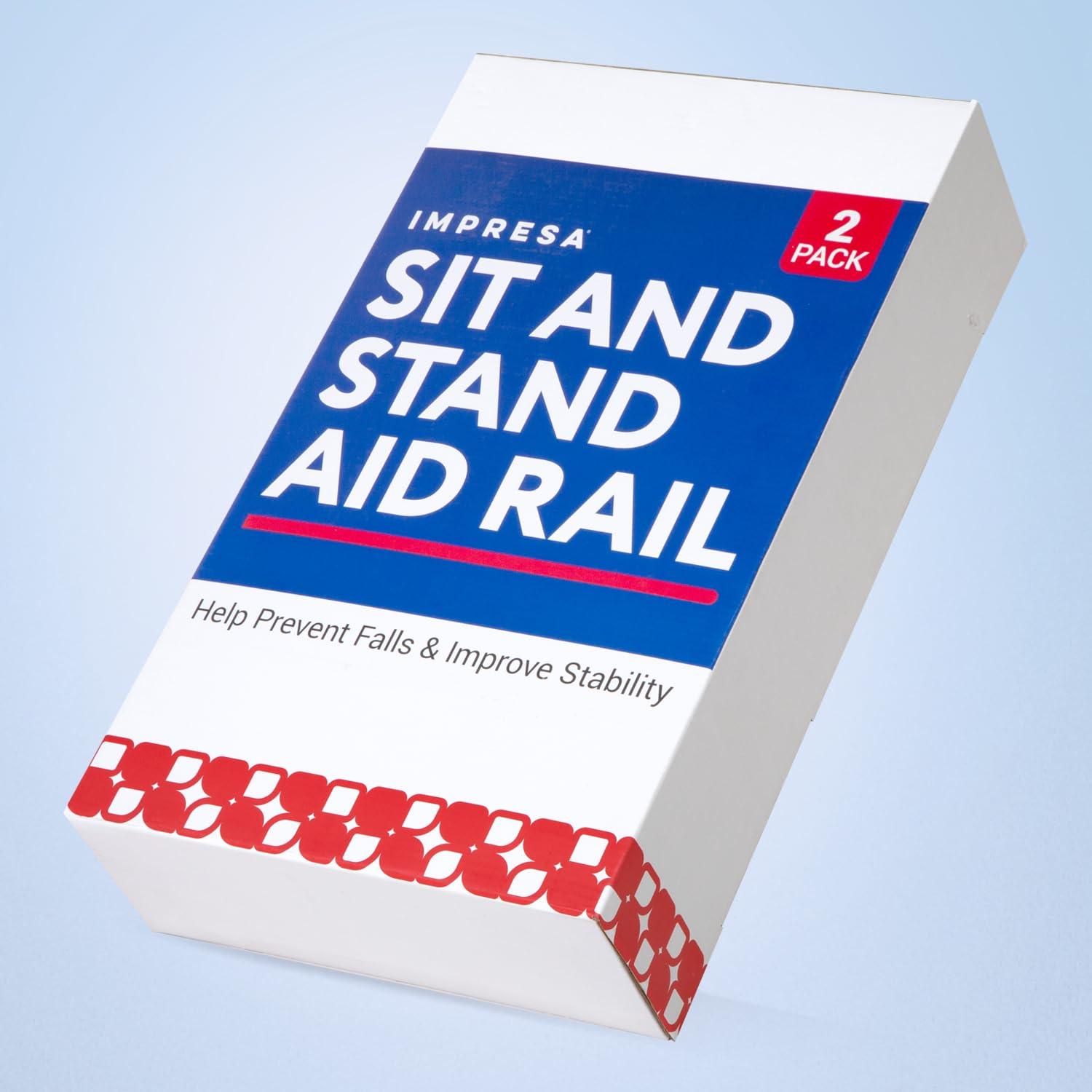 IMPRESA [2 Pack] Arm Chair Stand Assist Rail - Adjustable Heavy Duty Couch Assist for Elderly - Handicap Mobility Aids & Equipment - Arm Chair Assist for Elderly - Chair Lift Assist Devices for Seniors