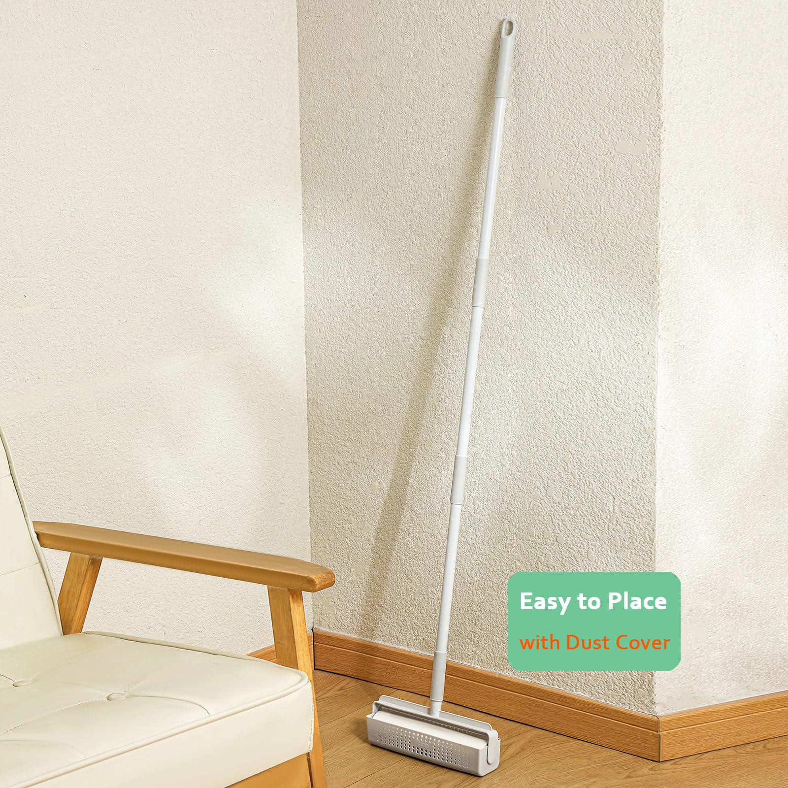 MINGRACE Floor Lint Roller with Refills 3 Sticky Rolls 9.45 inch Wide Lint Remover Roller for Pet Hair Extra Sticky Long Handle Large Lint Roller for Floor Carpet Couch Bed