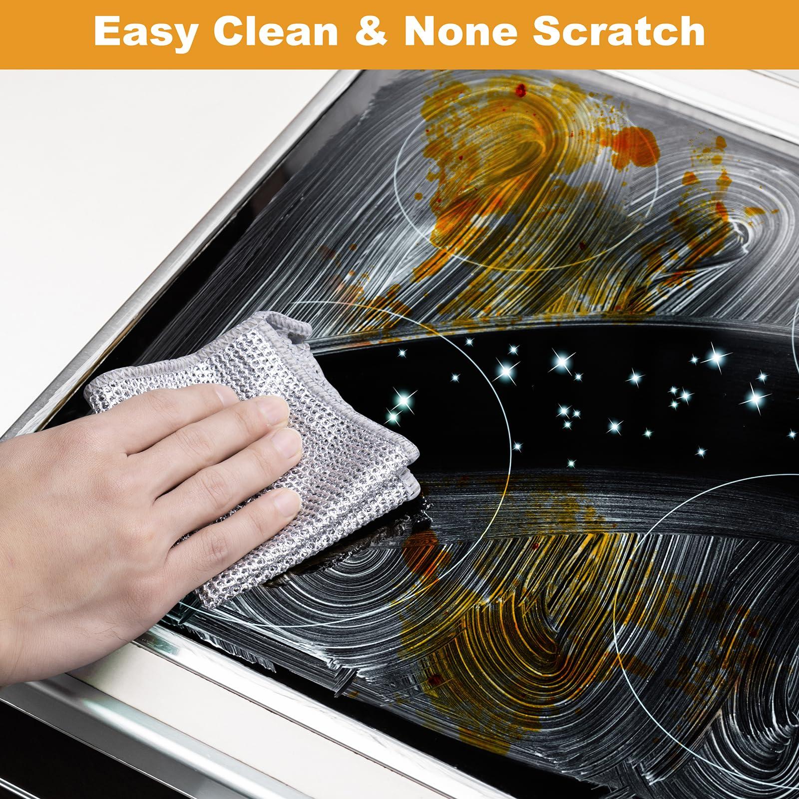 Inkhut Inkhut Non Scratch Wire Dishcloth, Multipurpose Wire Dishwashing Rag for Wet and Dry, Multifunctional Dish Rags for Washing Dishes, Reusable Steel Wool Scrubber for Kitchen Cleaning
