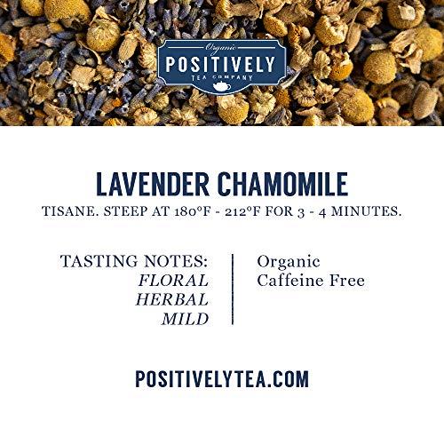 Organic Positively Tea Company Organic Positively Tea Company, Lavender Chamomile, Herbal Tea, Loose Leaf, 4 Ounce