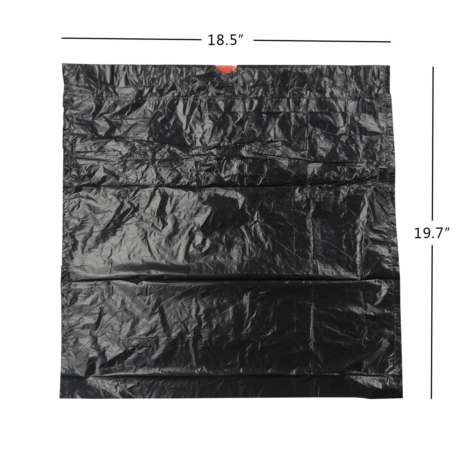 Uumitty Uumitty 3 Gallon Drawstring Trash Bags, Flat Bottom Garbage Bag (Black, 110 Counts/ 3 Rolls)