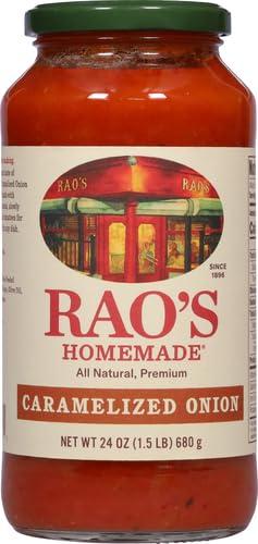 Rao\'s Homemade Rao\'s Homemade Caramelized Onion Sauce, 24 oz, Caramelized Onion and Tomato Sauce, All Purpose, Keto Friendly Pasta Sauce, Premium Quality Tomatoes from Italy