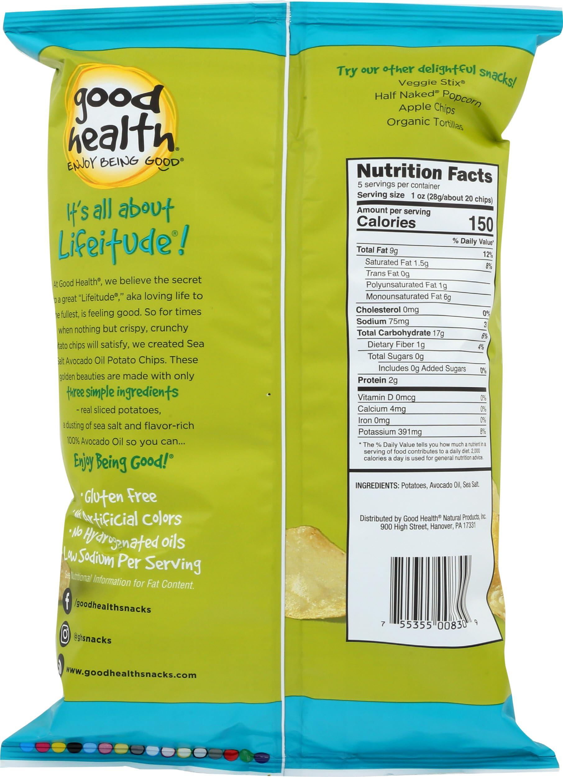 Good Health Good Health Kettle Style Chips, Avocado Oil Sea Salt Chips, 5 Oz