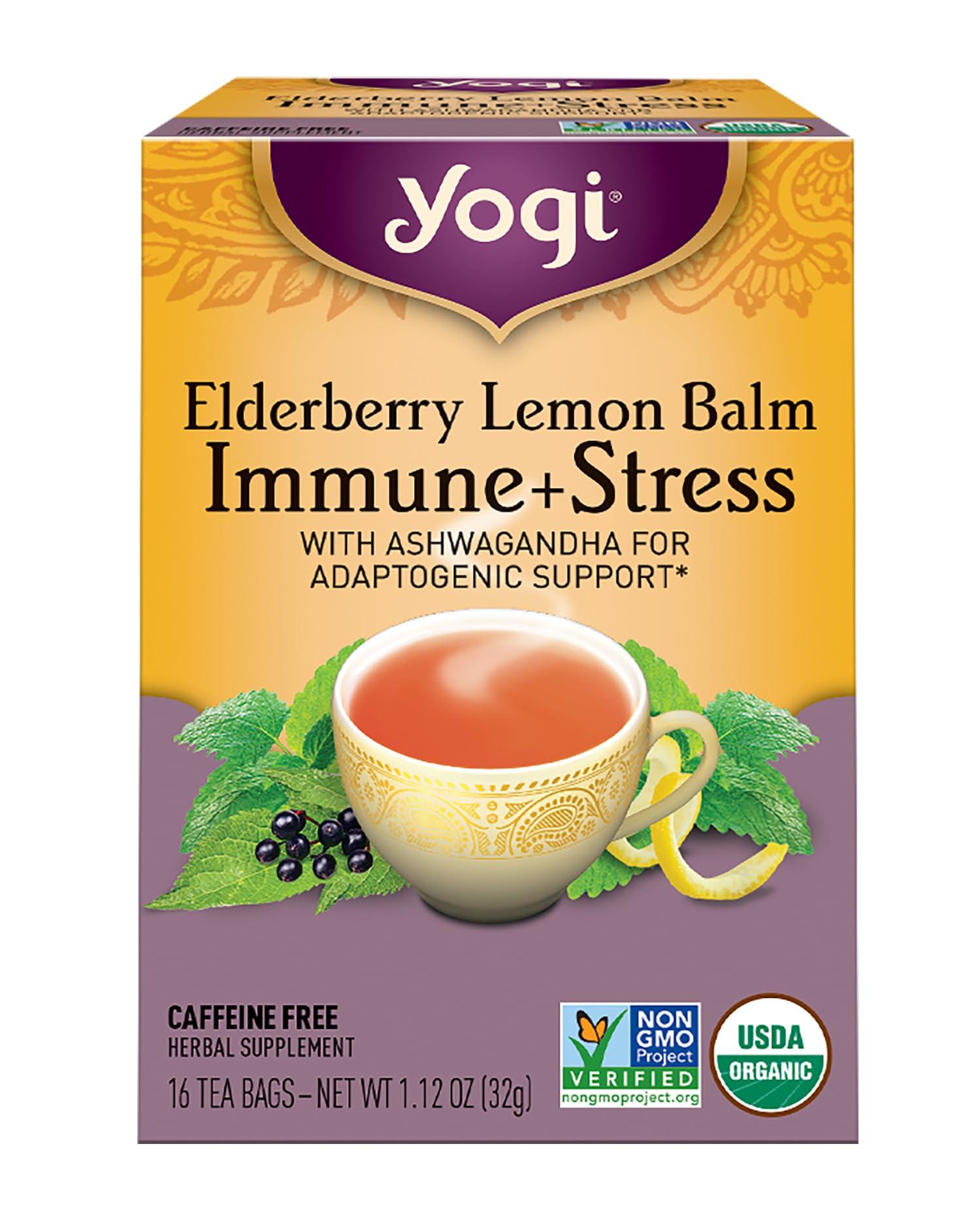 Yogi Tea Yogi Tea Organic Lemon Balm Elderberry Immune Stress Tea, 16 CT