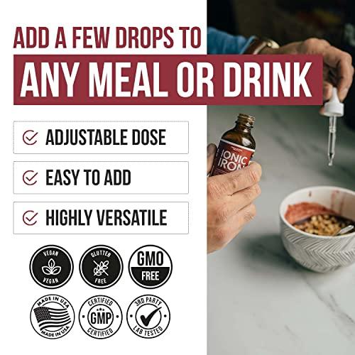 Triquetra Health Ionic Liquid Iron Supplement (236 Servings) – Highest Absorption Rate Allows for Smaller Dose & Less Stomach Issues - Non-Flavored, Vegan, Ionically Charged, Earth-Sourced Minerals