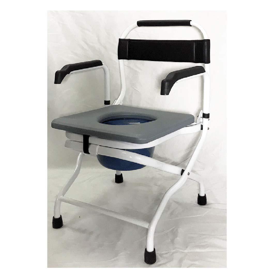 SYTH Medical Bedside Commode Toilet Seat,Folding Mobile Toilet for The Elderly Simple Toilet Chair,Sitting Side Chair Toilet Chair,Perfect for Camping, Hiking, Trips, Construction Sites, and More