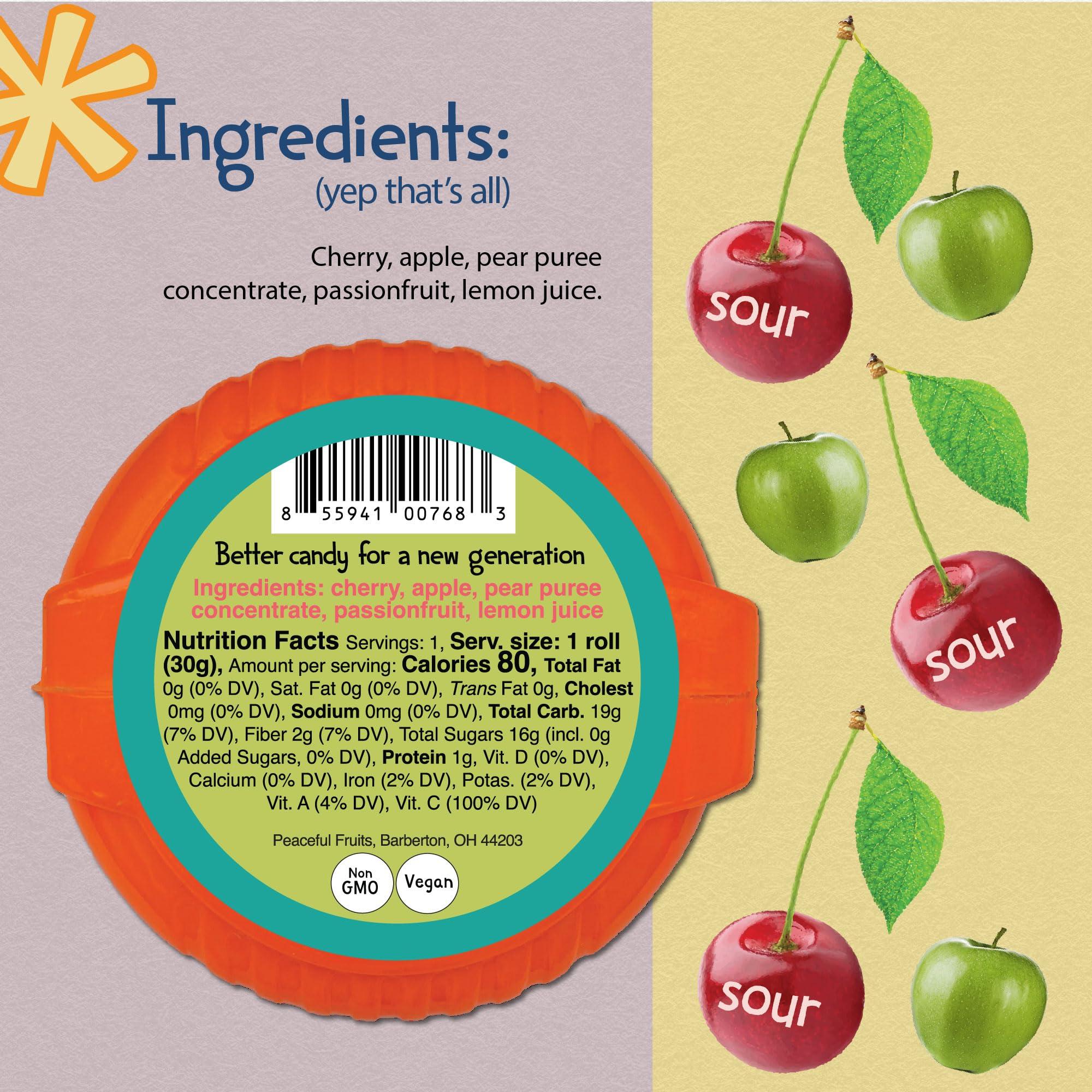 Peaceful Fruits Peaceful Fruits 100% Fruit Tape - Sour Cherry - 6 Packs - Just Fruit - No Added Sugars, No Sugar Substitutes, No Dyes