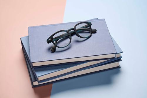 Peepers by PeeperSpecs Peepers by PeeperSpecs Men\'s Headliner Round Reading Glasses, Teal Horn, 1.75