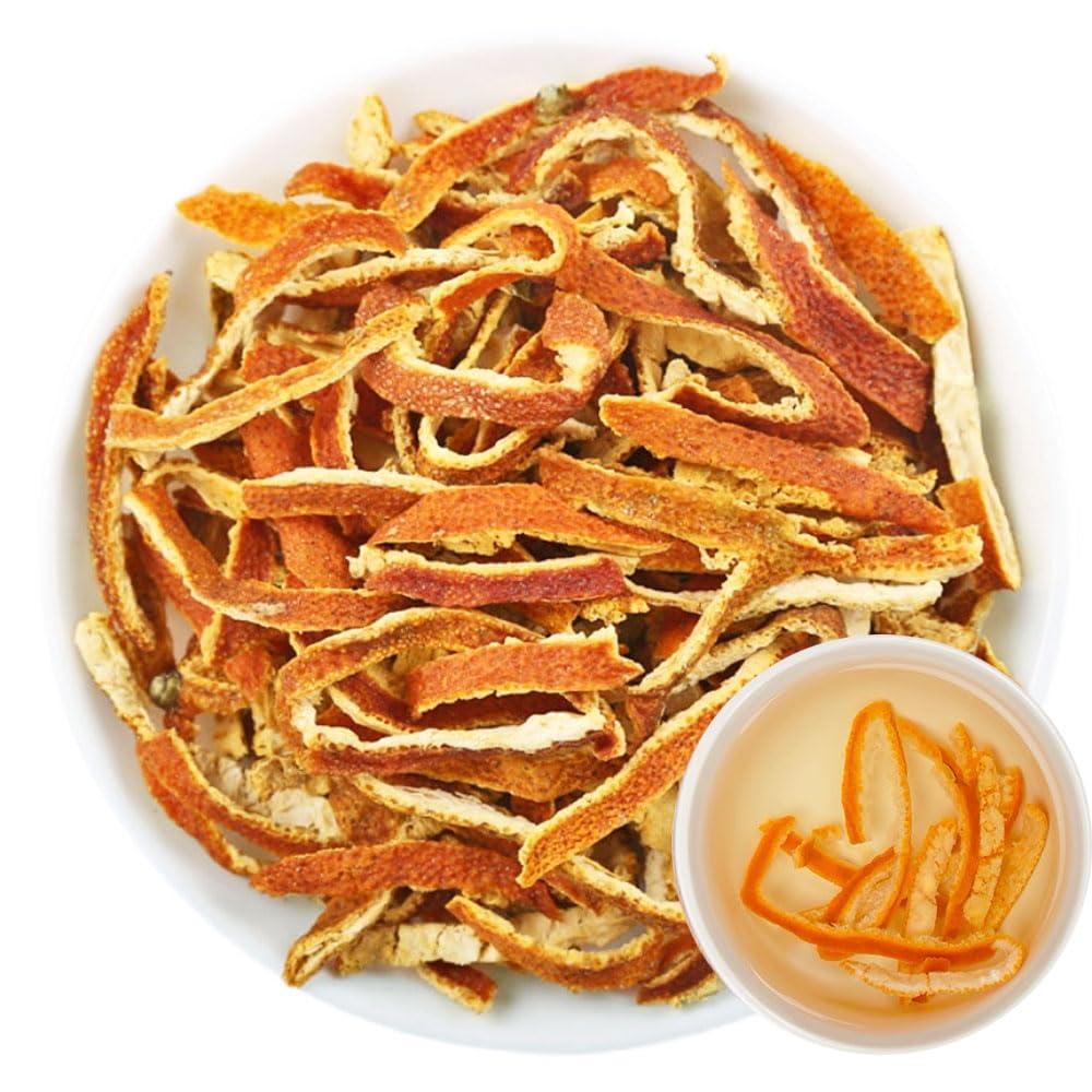 Plant Gift 100% Dried Tangerine Peel Tea 80G/2.82oz Chinese Seasoning Dried Tangerine Peel Strip Chen Pi Si , Dried Orange Peel,Dried Tangerine Peel Strip,Orange peel strips